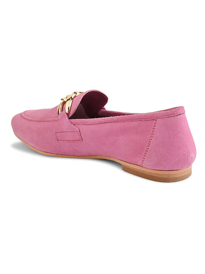 Casual Fusia Leather Ballerinas