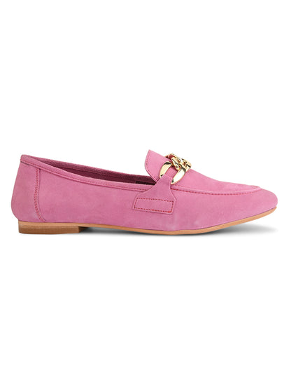 Casual Fusia Leather Ballerinas