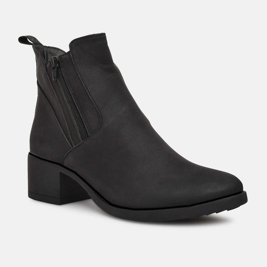 Black Genuine Leather Boots