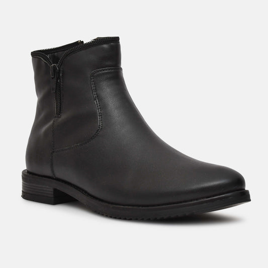 Black Genuine Leather Boots