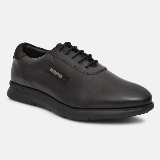 Black Genuine Leather Casual Shoes