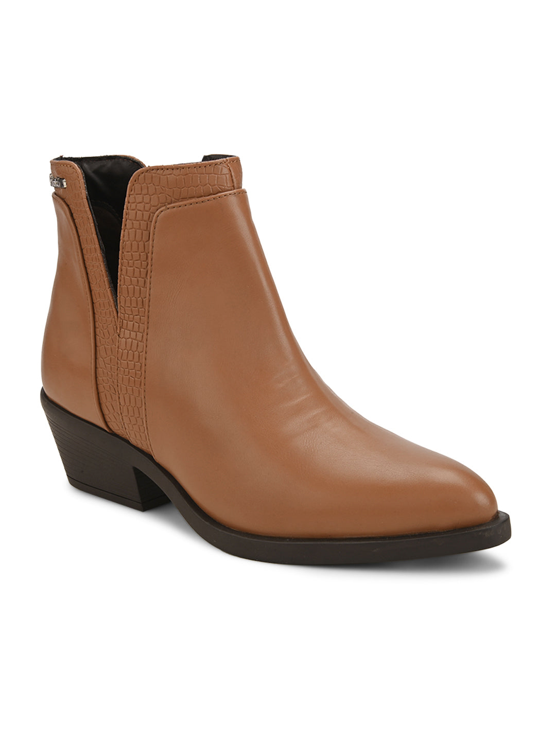 Tan faux hot sale leather boots