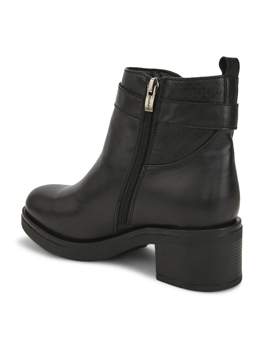 Casual Black Faux Leather Boots