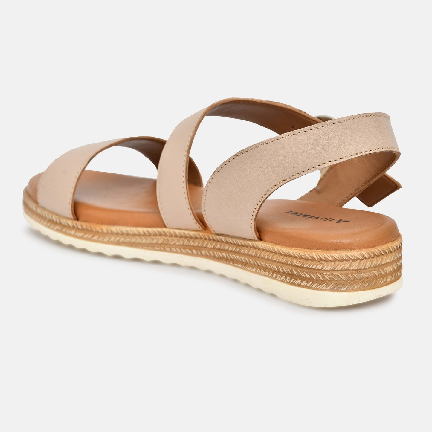 Nude Genuine Leather Sandals