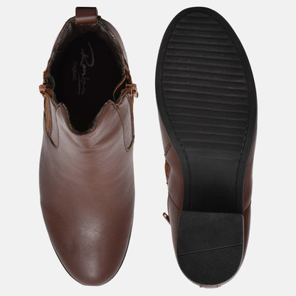 Brown Genuine Leather Boots