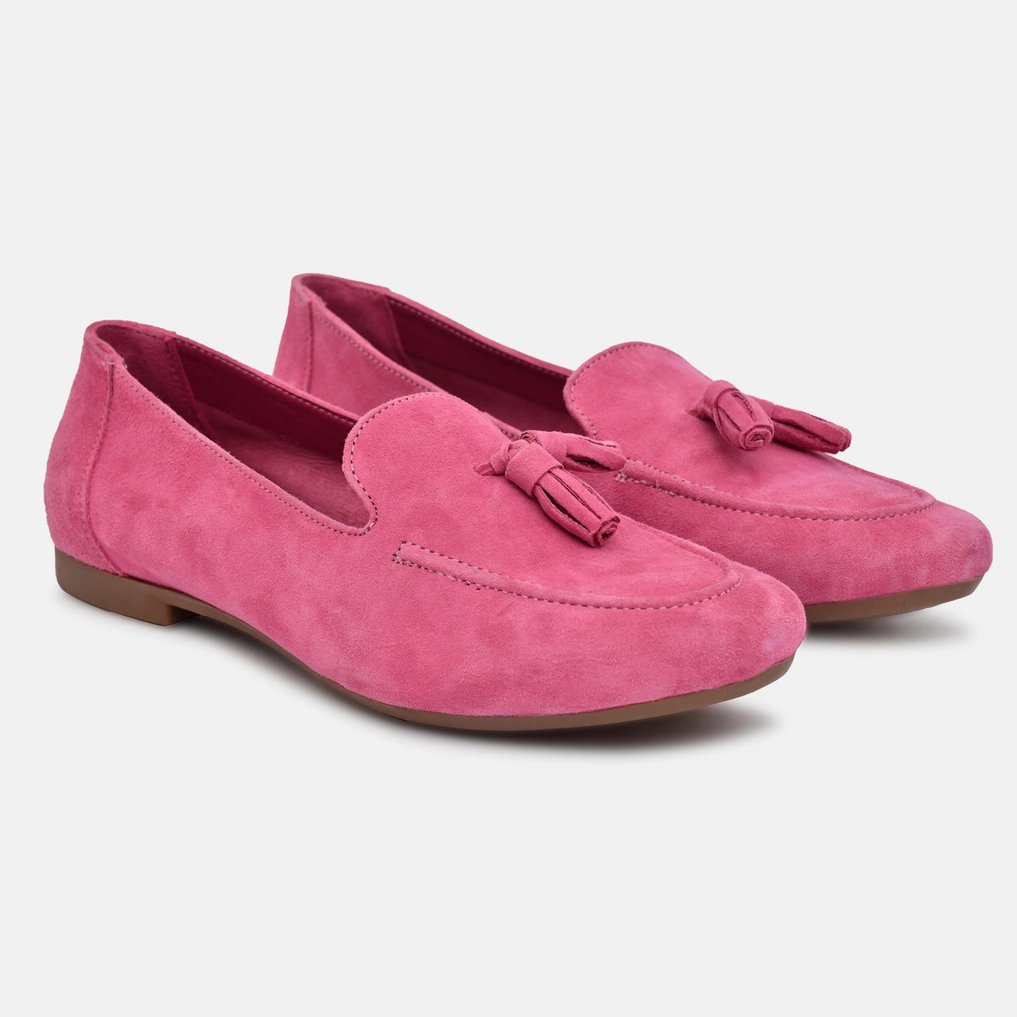 Fuchsia Genuine Leather Ballerinas