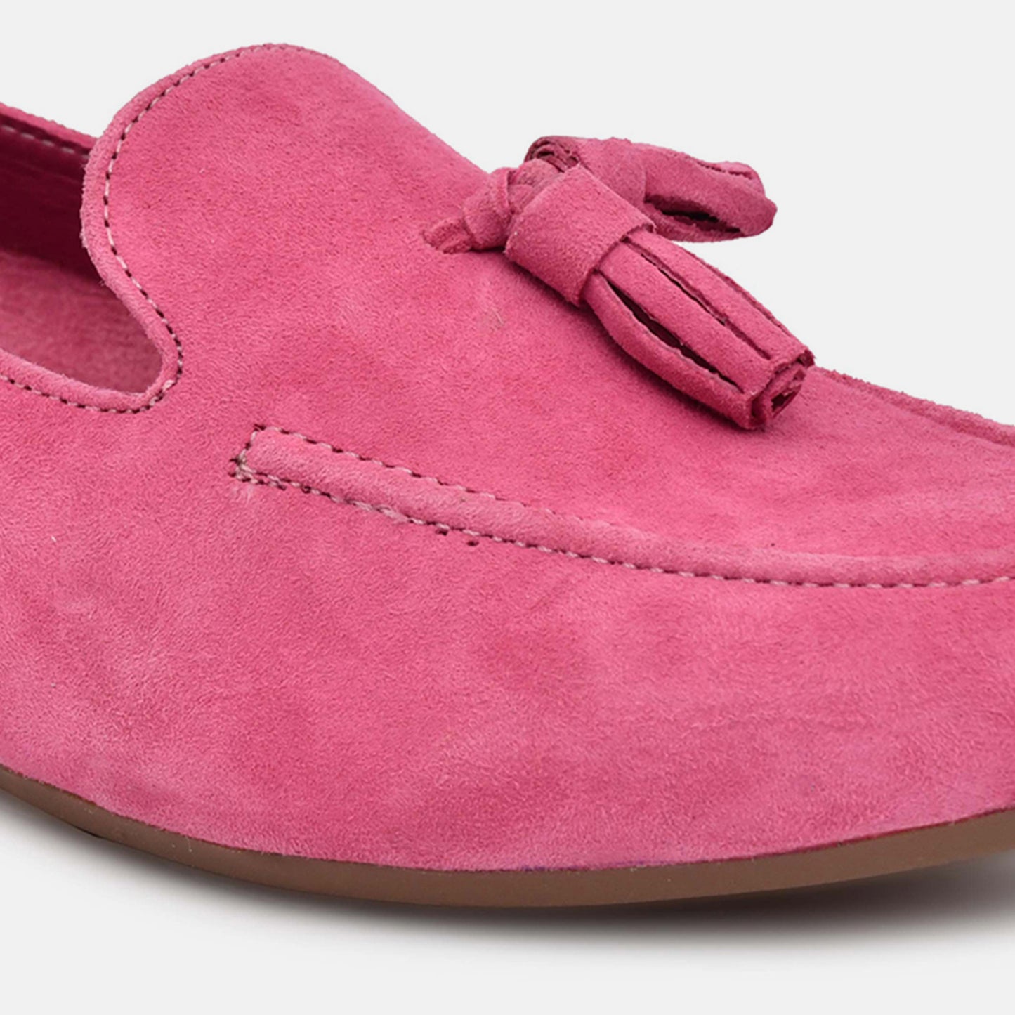 Fuchsia Genuine Leather Ballerinas