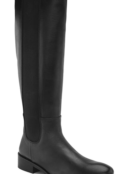 Calf Length Black Premium Italian Leather Boots